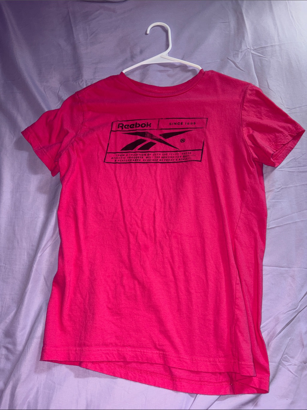 Reebok Hot Pink Graphic Logo Tee